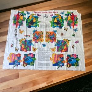 90's V.I.P Screen Print Cranston Print Works Tropical Island Appliques Panels